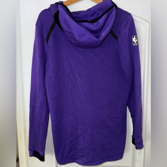 Nike Dri-fit Purple Los Angeles Lakers Zip-Up hoodie Jacket size Youth XL. NBA - Picture 3 of 10